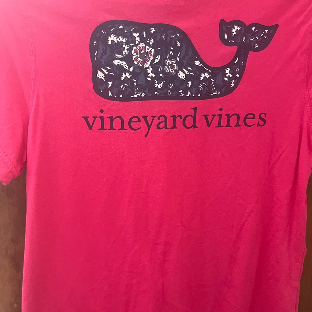 Vineyard Vines Bright Pink Cotton Tee